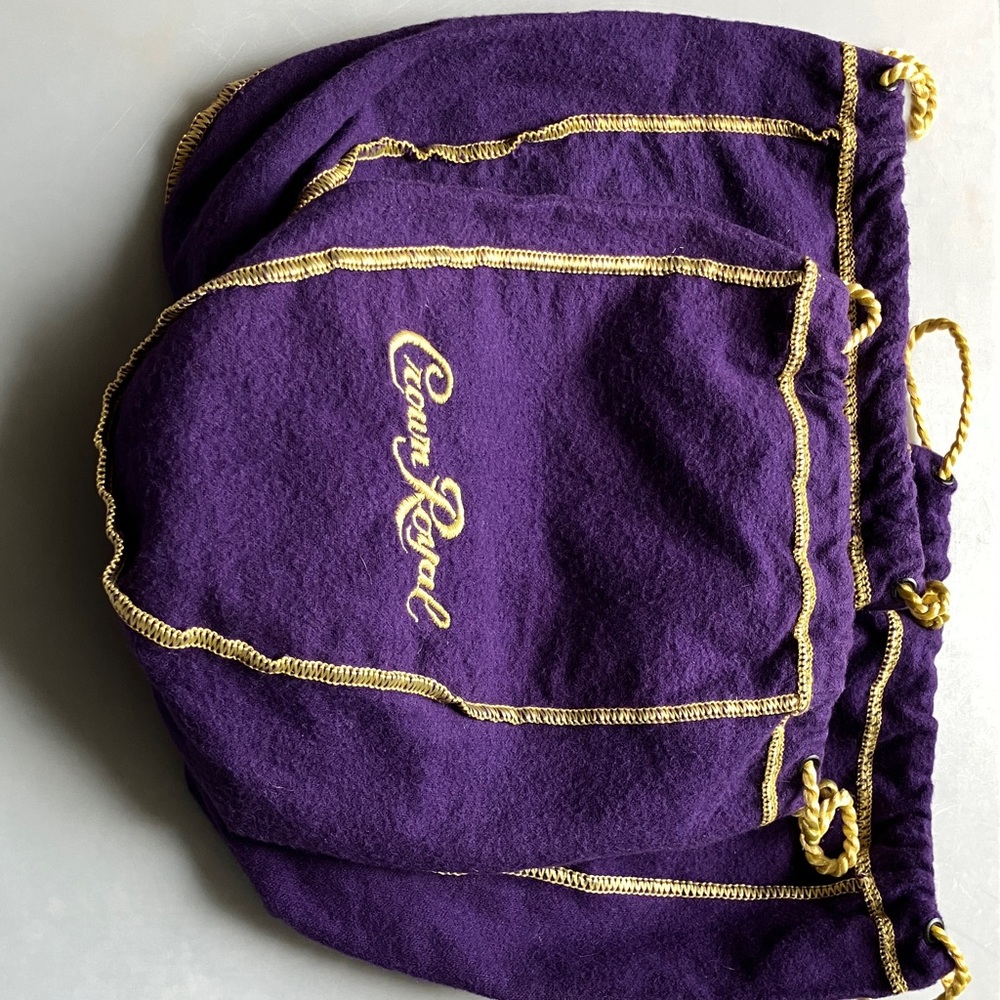 Crown Royal Luxurious Purple Gift Bag with Gold Accents